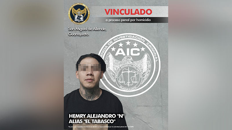 Vinculan a proceso a homicida en San Miguel de Allende, Guanajuato 