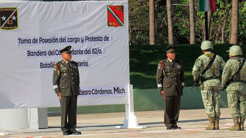 Habrá nuevo comandante del 82/o Batallón de Infantería en Lázaro Cárdenas 