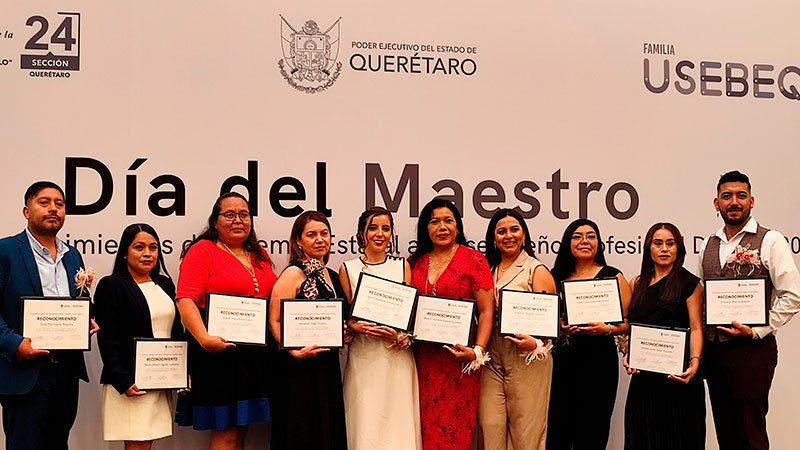 Cumple el Premio Estatal Docente 20 años de promover la calidad educativa, en Querétaro  