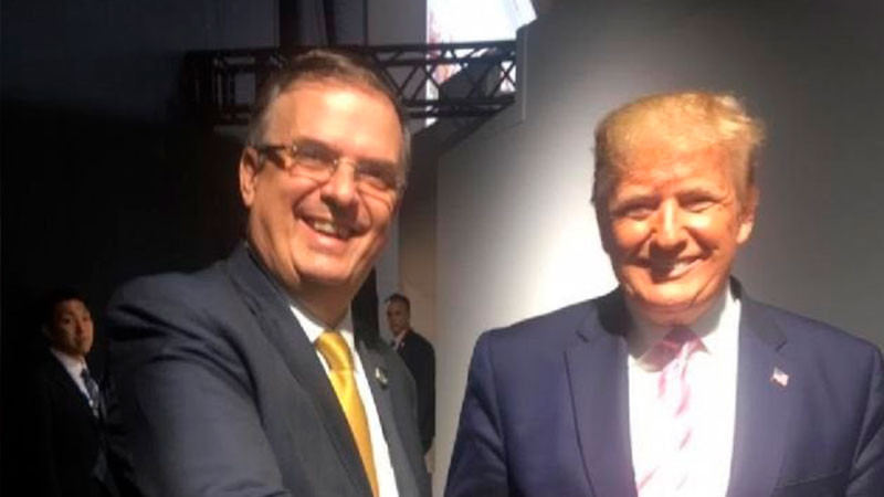 Ebrard felicita a Donald Trump 