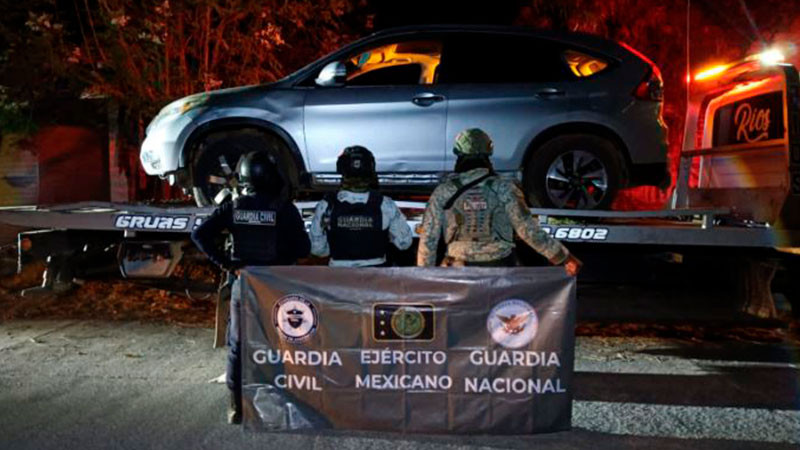 Agentes de seguridad decomisan armas y sustancia ilícita en Tepalcatepec  