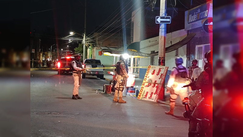 Celaya: Ataque armado en puesto de tacos deja dos lesionados