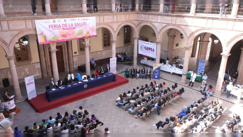 Inician Ferias de la Salud en el Bachillerato de la UMSNH; la prevención es el objetivo 