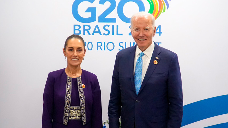 Sheinbaum y Biden se reúnen en Cumbre del G20; hablan sobre seguridad y migración 