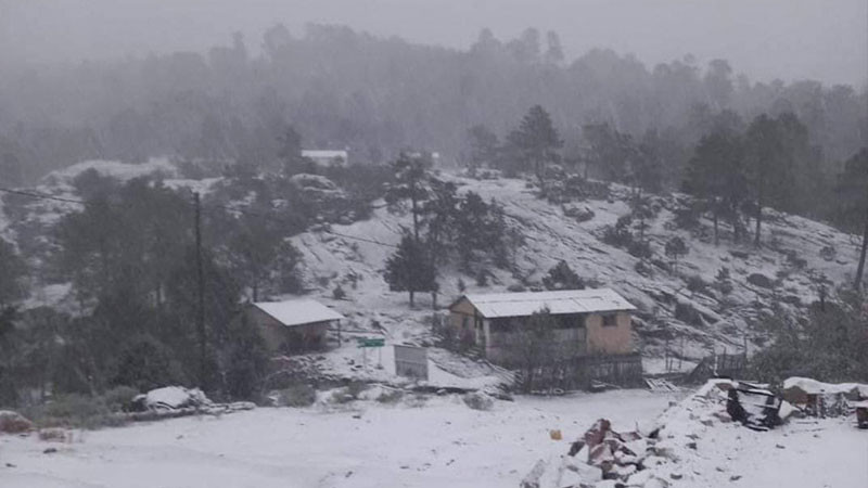 Primera tormenta invernal deja incomunicados a varios municipios en Chihuahua 