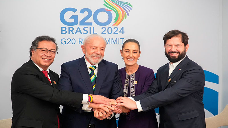 Presidenta Claudia Sheinbaum sostiene reuniones bilaterales con mandatarios durante G20  