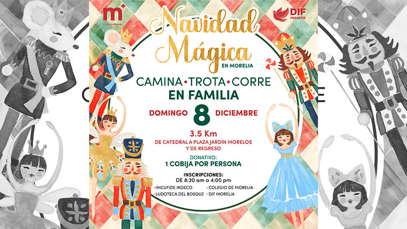 DIF Morelia invita a la Carrera Navideña Familiar “Camina, trota o corre” 