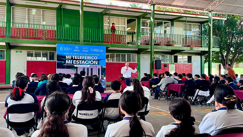 Estudiantes de la Secundaria 100, entre los beneficiados con el teleférico de Morelia: Gladyz Butanda 