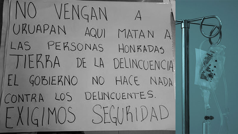 Comunidad médica y de servicios de salud de Uruapan piden solución a la inseguridad en el municipio  