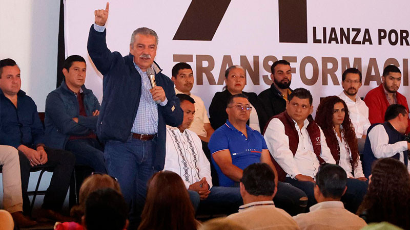 Democratizar Michoacán, objetivo de Raúl Morón y liderazgos para asamblea de Morena 