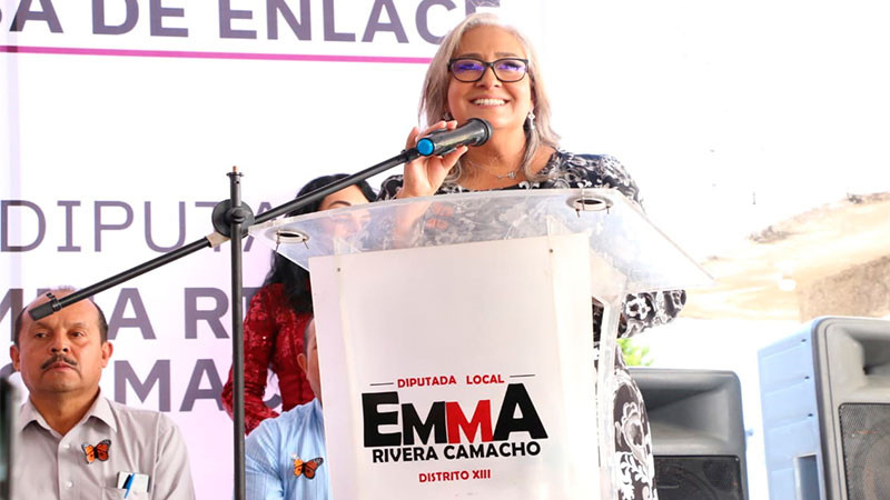 Emma Rivera inaugura casa de enlace legislativa en Zitácuaro 