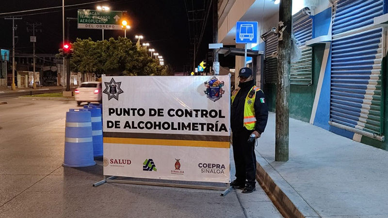 24 conductores sancionados en Mazatlán al dar positivo en alcoholimetría 