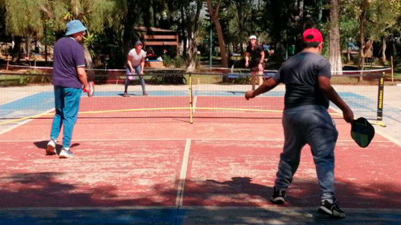 Ganan García Carrillo y Martínez Trujillo, Torneo Interno de Pickleball, en Morelia, Michoacán  