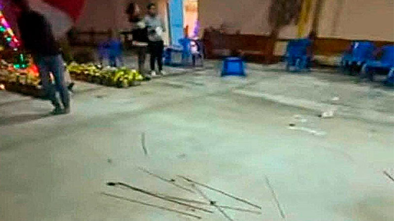 Se registra explosión de pirotecnia en iglesia de Guerrero; hay al menos 9 personas heridas 