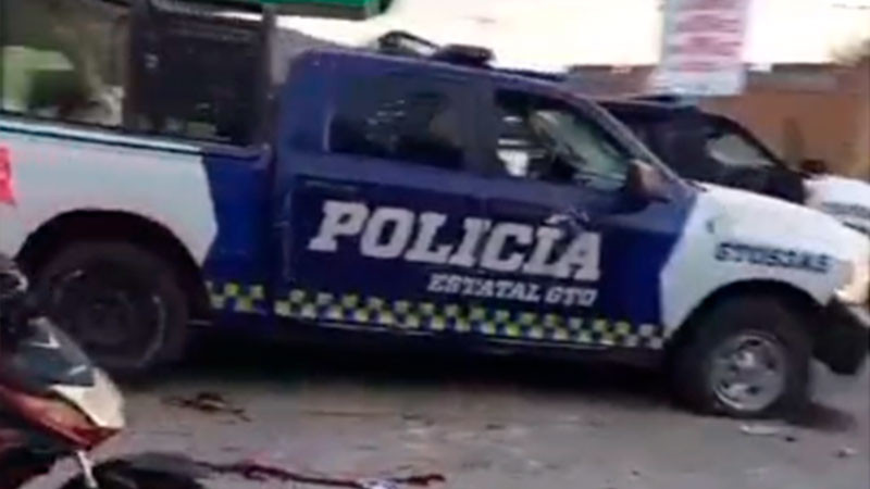 Persecusión y ataque armado en Yuriria, Guanajuato, deja 3 policías sin vida y 4 lesionados 