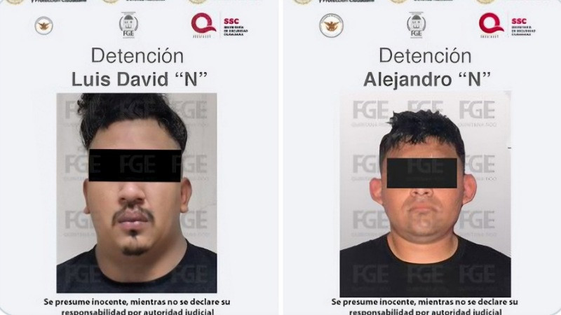 Arrestan en Cancún a presuntos homicidas de mujer y su hijo de 10 años 