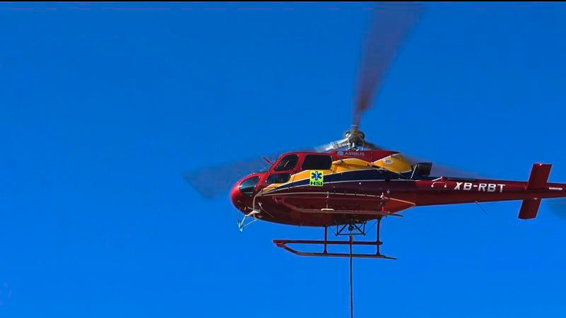 Transporta Helicóptero Transformador para Reactivar el Sistema de Agua “El Acayo” 