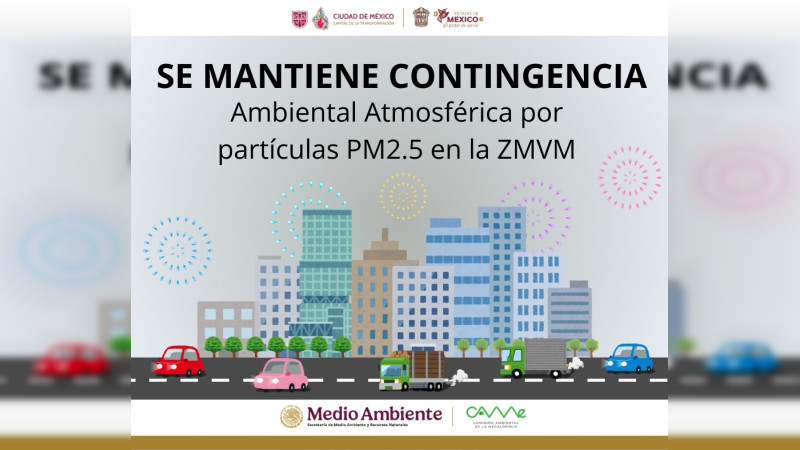 Continúa contingencia ambiental en la Ciudad de México 