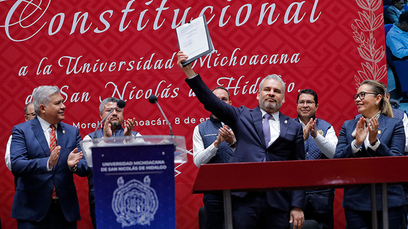 Promulgan Reforma Constitucional a la Universidad Michoacana de San Nicolás de Hidalgo 