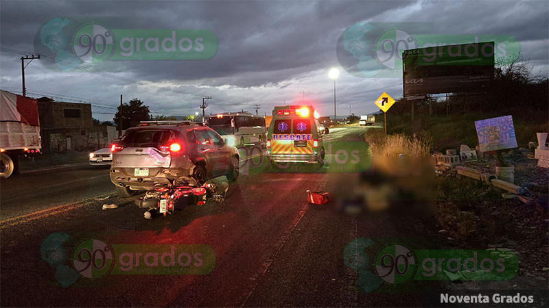 Motociclista resulta herido en un accidente en Zamora, Michoacán  