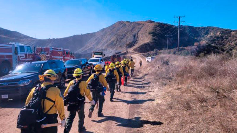 Delegación mexicana en California para combatir incendios reafirma lazos de hermandad y solidaridad con EUA  