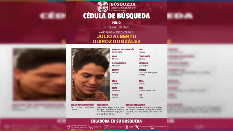 Activan la búsqueda de 7 jóvenes desaparecidos en Oaxaca