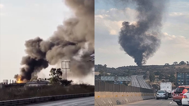 Se reporta explosión e incendio en complejo industrial, en Tepeji del Río, Hidalgo 