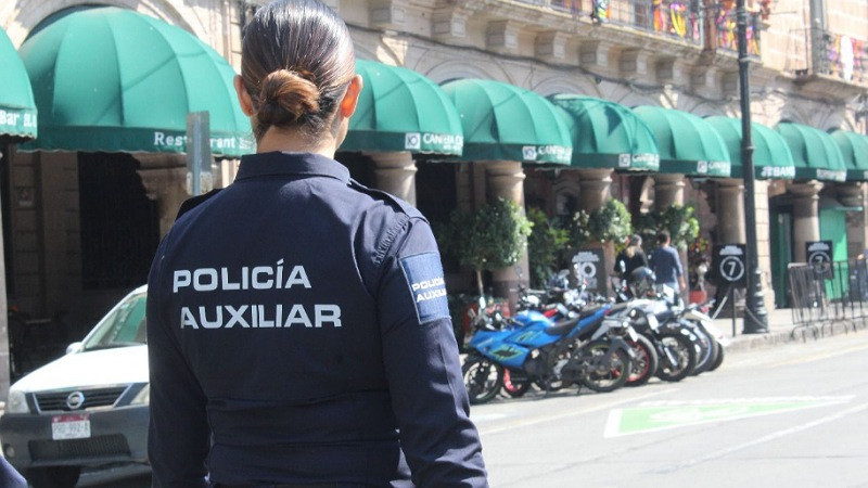 Policía Auxiliar, pilar en la seguridad de Morelia 