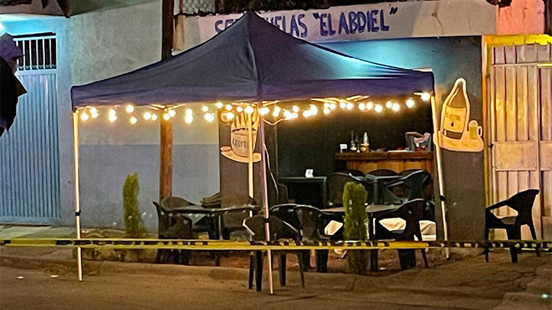 Matan a balazos a un hombre en negocio de micheladas en Uruapan, Michoacán 