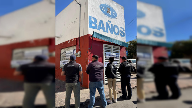 Clausura Secretaría de Gobierno baños públicos en San Francisquito, Querétaro