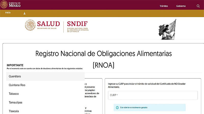 Querétaro implementa el Registro Nacional de Obligaciones Alimentarias (RNOA) 