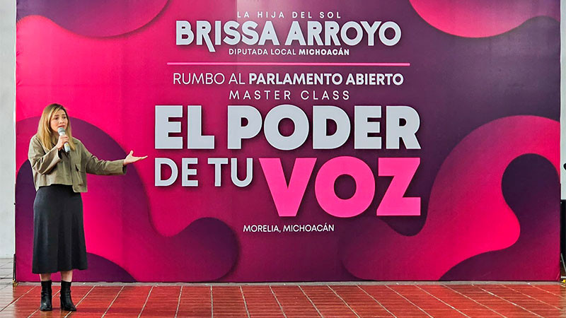 Rumbo al Parlamento Abierto, organiza Brissa Arroyo el taller El Poder de tu voz  