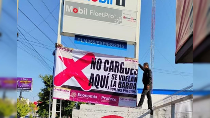 Profeco exhibe a gasolinera en Morelia por altos precios  