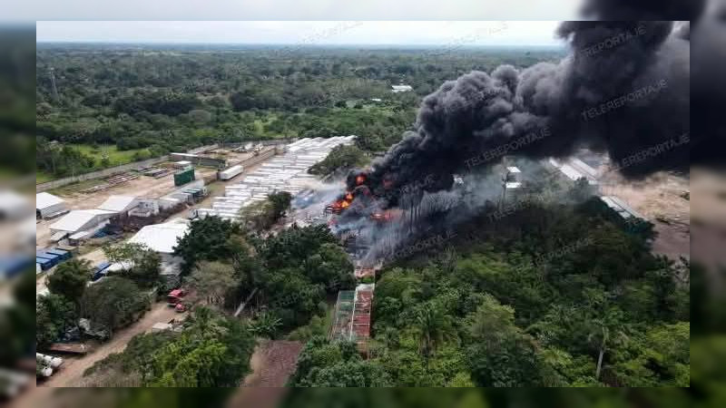 Explota bodega de huachicol en Tabasco; hay dos detenidos 