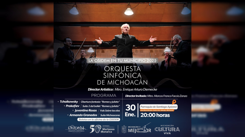 Ofrecerá Osidem concierto en la parroquia Santiago Apóstol de Sahuayo 