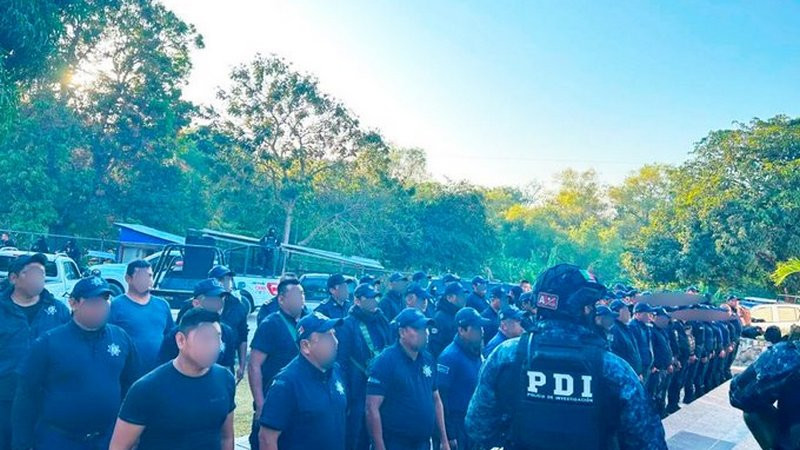 Arrestan a 87 policías de Chiapa de Corzo, en Chiapas 