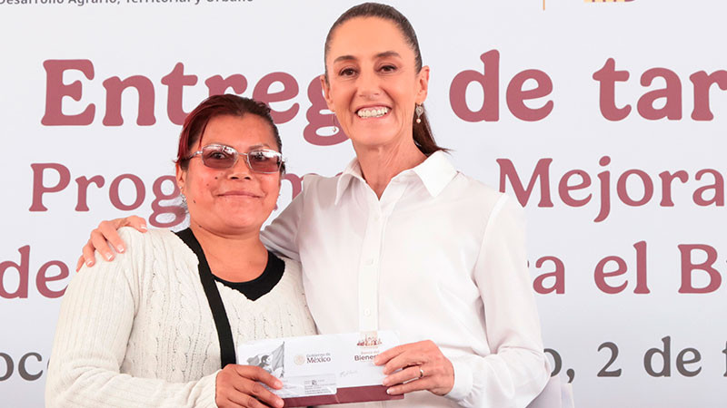 Claudia Sheinbaum encabeza entrega de 11 mil 400 tarjetas para el bienestar en Edomex 