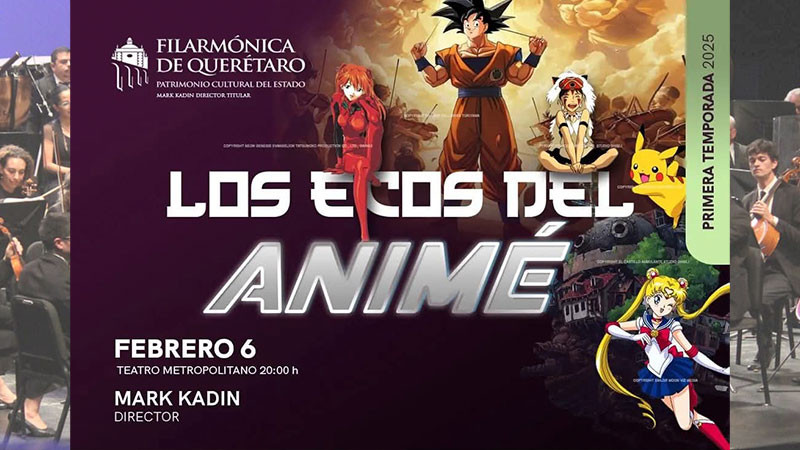 Revive la Orquesta Filarmónica del Estado de Querétaro el anime en el Teatro Metropolitano 