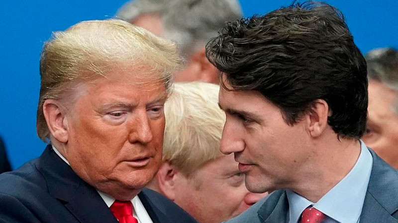 Trudeau acuerda con Trump; refuerza frontera a cambio de suspensión arancelaria  