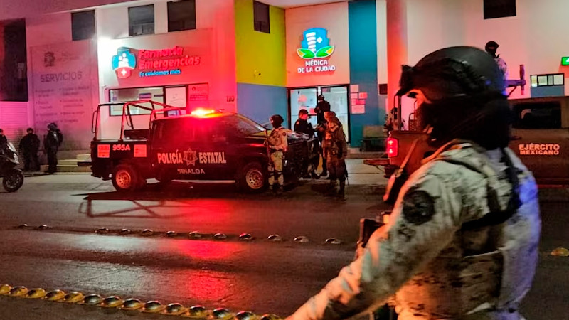 Intentan rematar a paciente en clínica de Culiacán; víctima fue operada de emergencia 