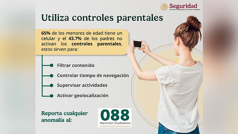 Emite recomendaciones la SSPC para proteger dispositivos móviles de menores y adolescentes 