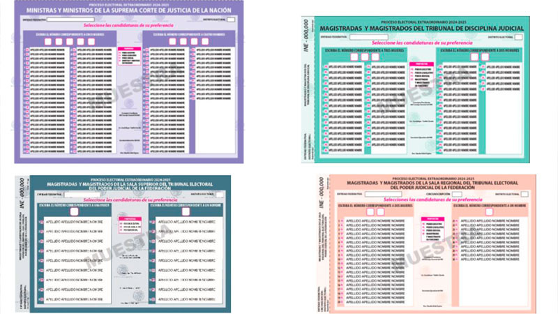 TEPJF avala boletas “confusas” y “complejas” para la elección judicial 