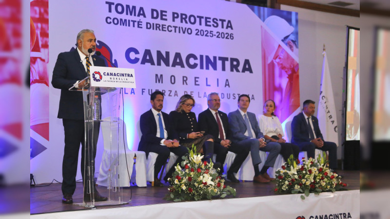 Reitera Canacintra Morelia compromiso de trabajar por la industrialización de Morelia y Michoacán 