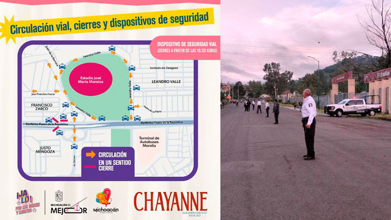 Habrá cierres vehiculares por concierto de Chayanne en el estadio Morelos de Morelia, Michoacán 