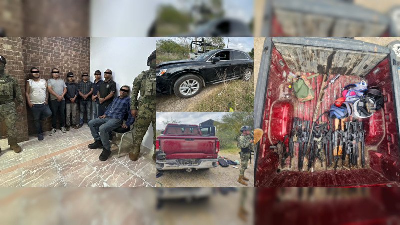 Chocan Marina y Defensa con célula armada en Tamulipas: Abaten a pistolero, detienen a 7 y aseguran arsenal en San Fernando 