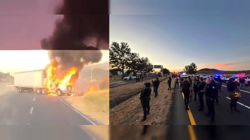 Quemas en la Autopista de Occidente y en la carretera Zamora – Ecuandureo tras emboscada a coordinador de la GN en Michoacán 