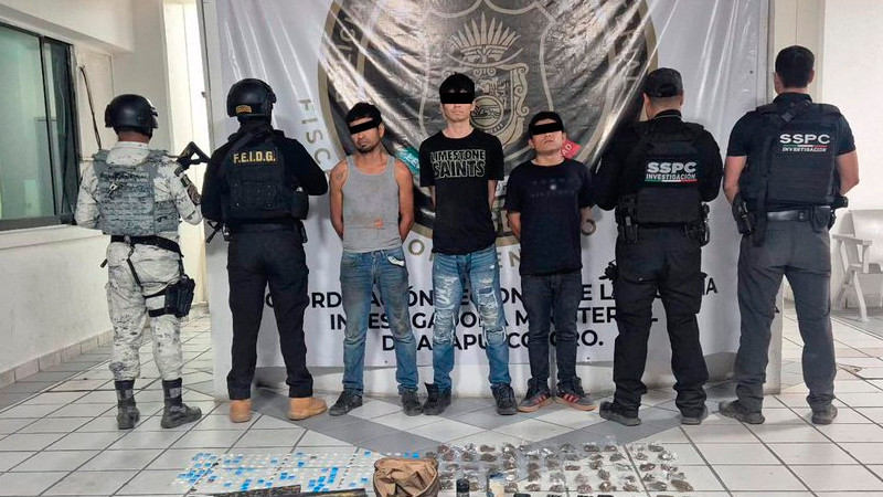 Caen tres hombres con arsenal; estarían relacionados a hechos violentos en Acapulco 