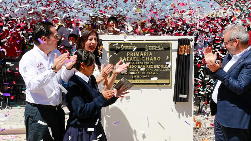 Se transforma la educación en Michoacán con más de mil 900 obras de Bedolla: SEE 