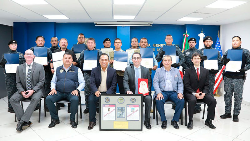 Reconoce FBI a elementos de la Policía de Investigación de la Fiscalía de Michoacán