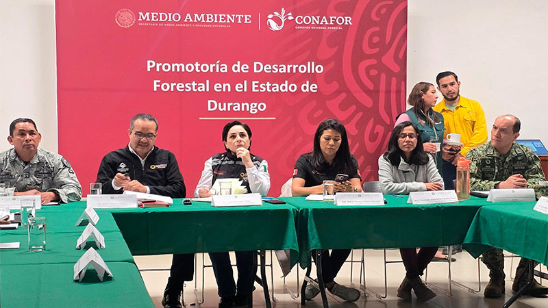 Coordinan los tres órdenes de gobierno acciones para la prevención y combate de incendios forestales en Durango 